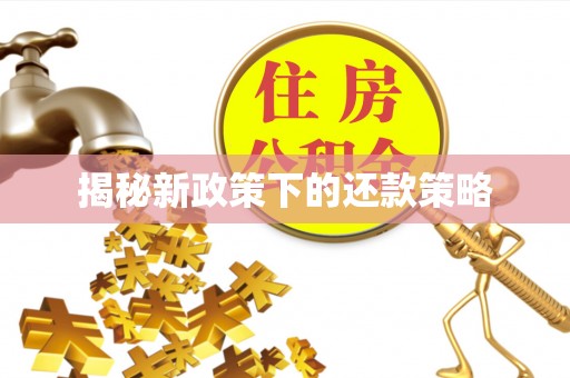 南康揭秘新政策下的还款策略