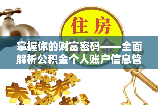 南康掌握你的财富密码——全面解析公积金个人账户信息管理与优化