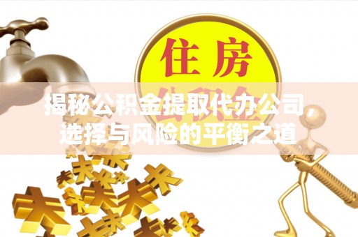 南康揭秘公积金提取代办公司，选择与风险的平衡之道