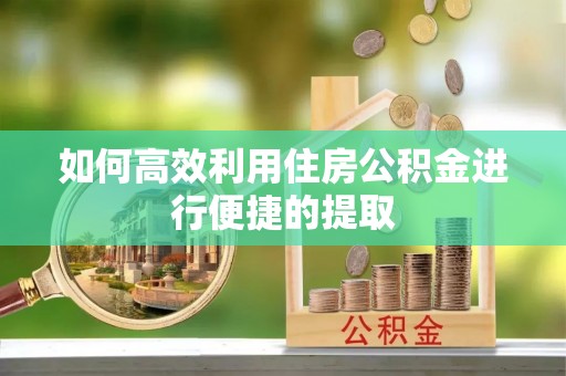 南康如何高效利用住房公积金进行便捷的提取