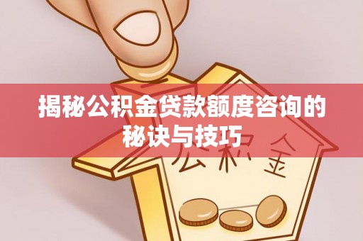 南康揭秘公积金贷款额度咨询的秘诀与技巧