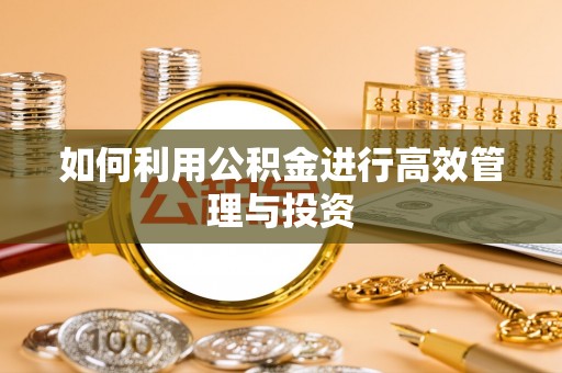 南康如何利用公积金进行高效管理与投资