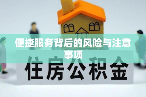 南康便捷服务背后的风险与注意事项